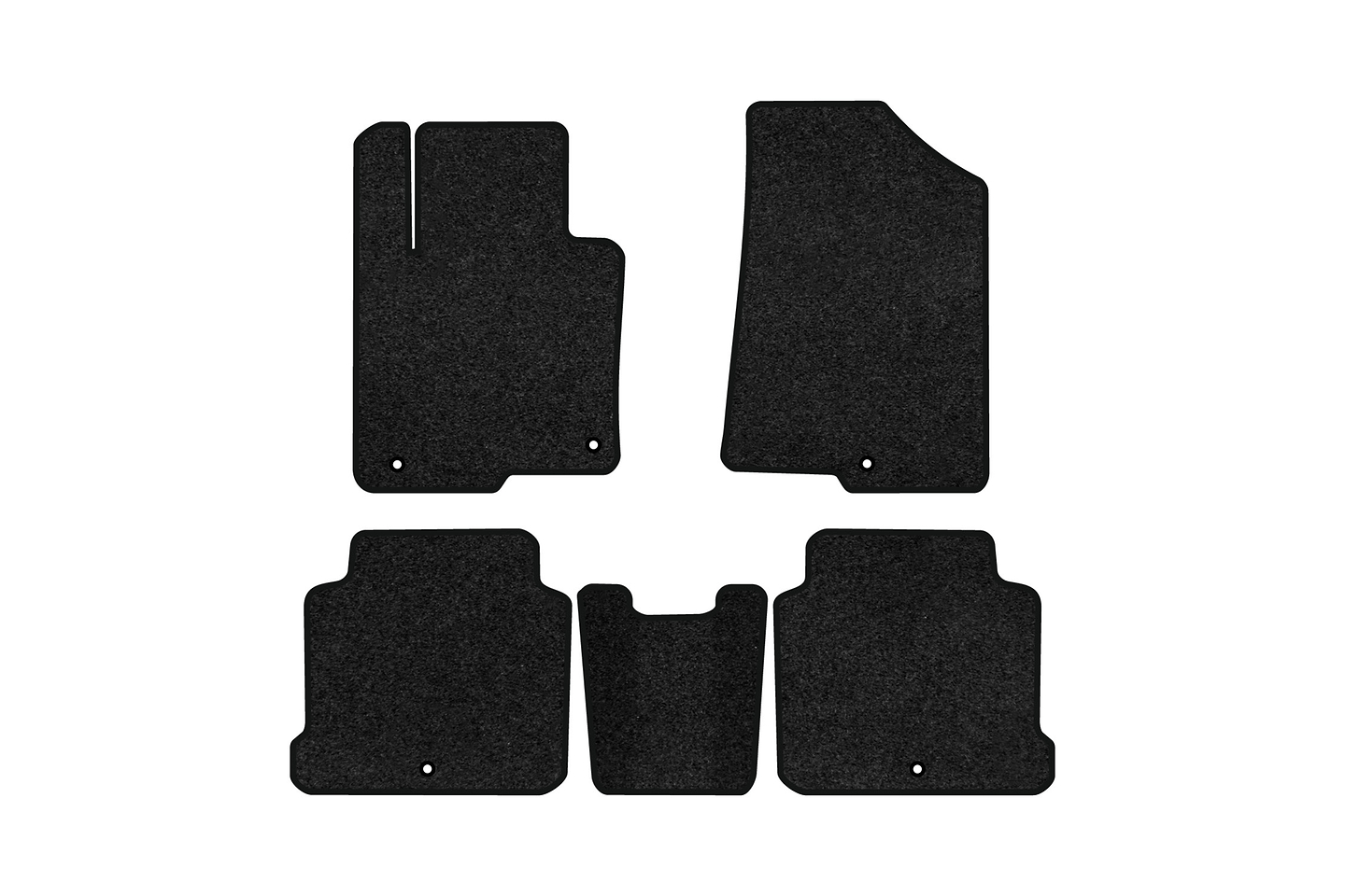 Коврики ворсовые в салон авто EVAtech Premium для Hyundai Sonata (LF) Hybrid 2014-2019 7 поколение Sedan USA черный кант HY43551CVK5KH5VPB