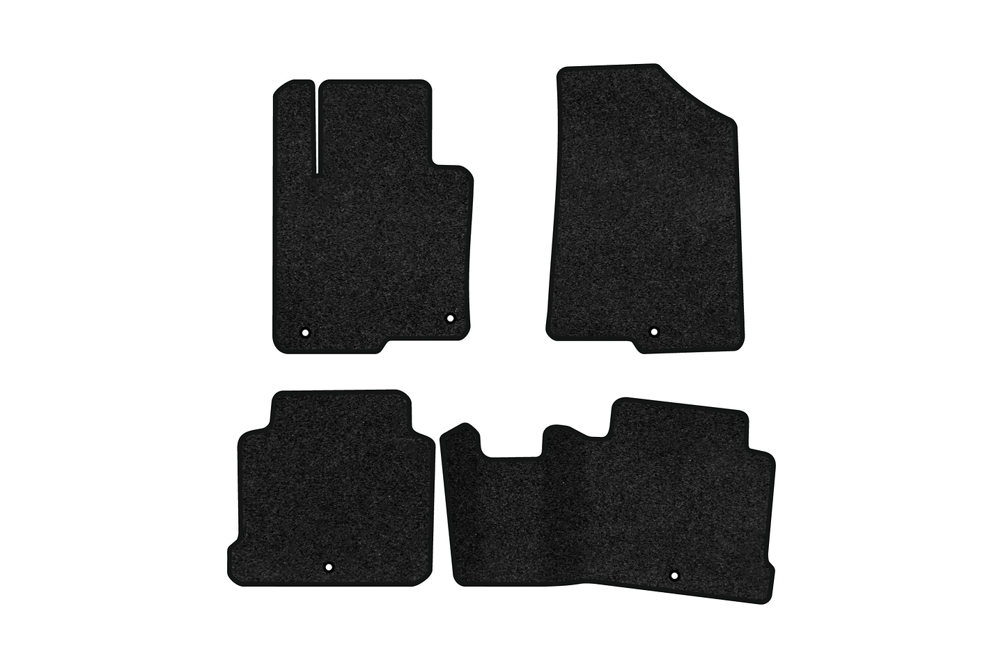 Коврики ворсовые в салон авто EVAtech Premium для Hyundai Sonata (LF) Hybrid 2014-2019 7 поколение Sedan USA черный кант HY43551PVZ4KH5VPB