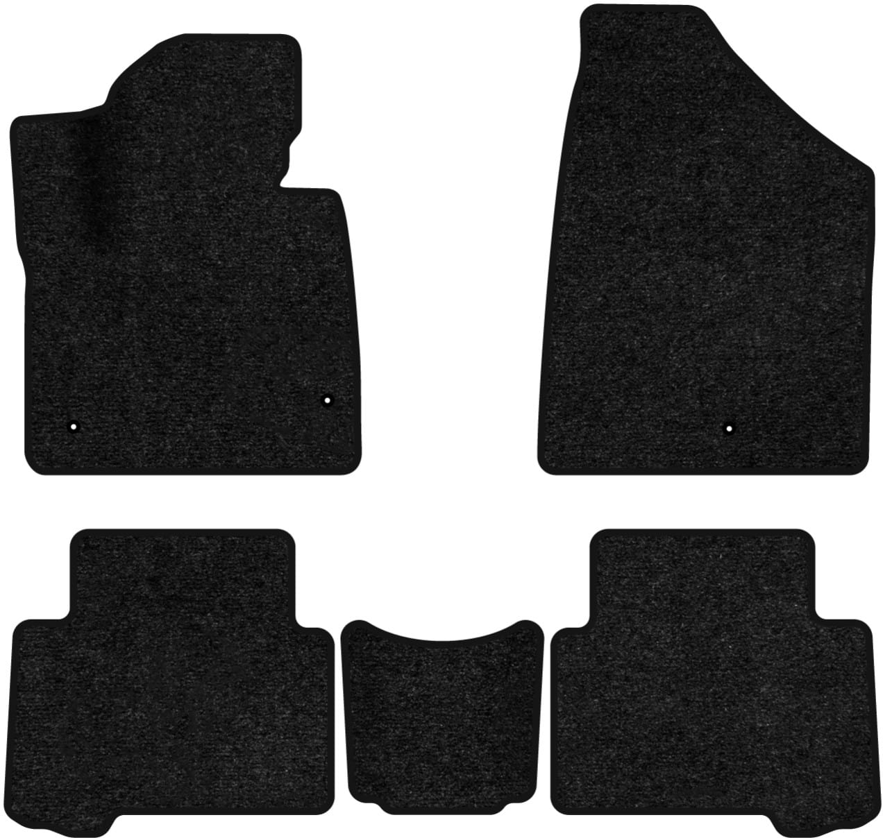 Коврики ворсовые в салон авто EVAtech Standard для Hyundai Grand Santa FE (NC) 7 seats 2012-2017 3 поколение SUV EU черный кант HY52584CE5LA3VEB