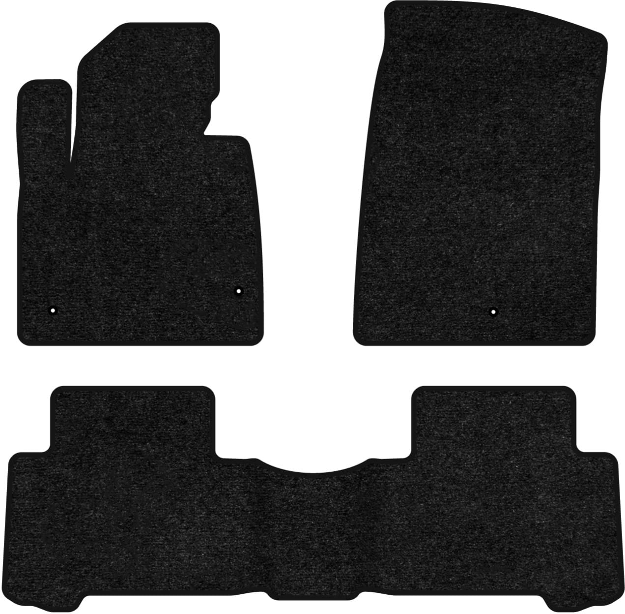 Коврики ворсовые в салон авто EVAtech Standard для Hyundai Grand Santa FE (NC) 7 seats 2012-2017 3 поколение SUV EU черный кант HY52584Z3LA3VEB