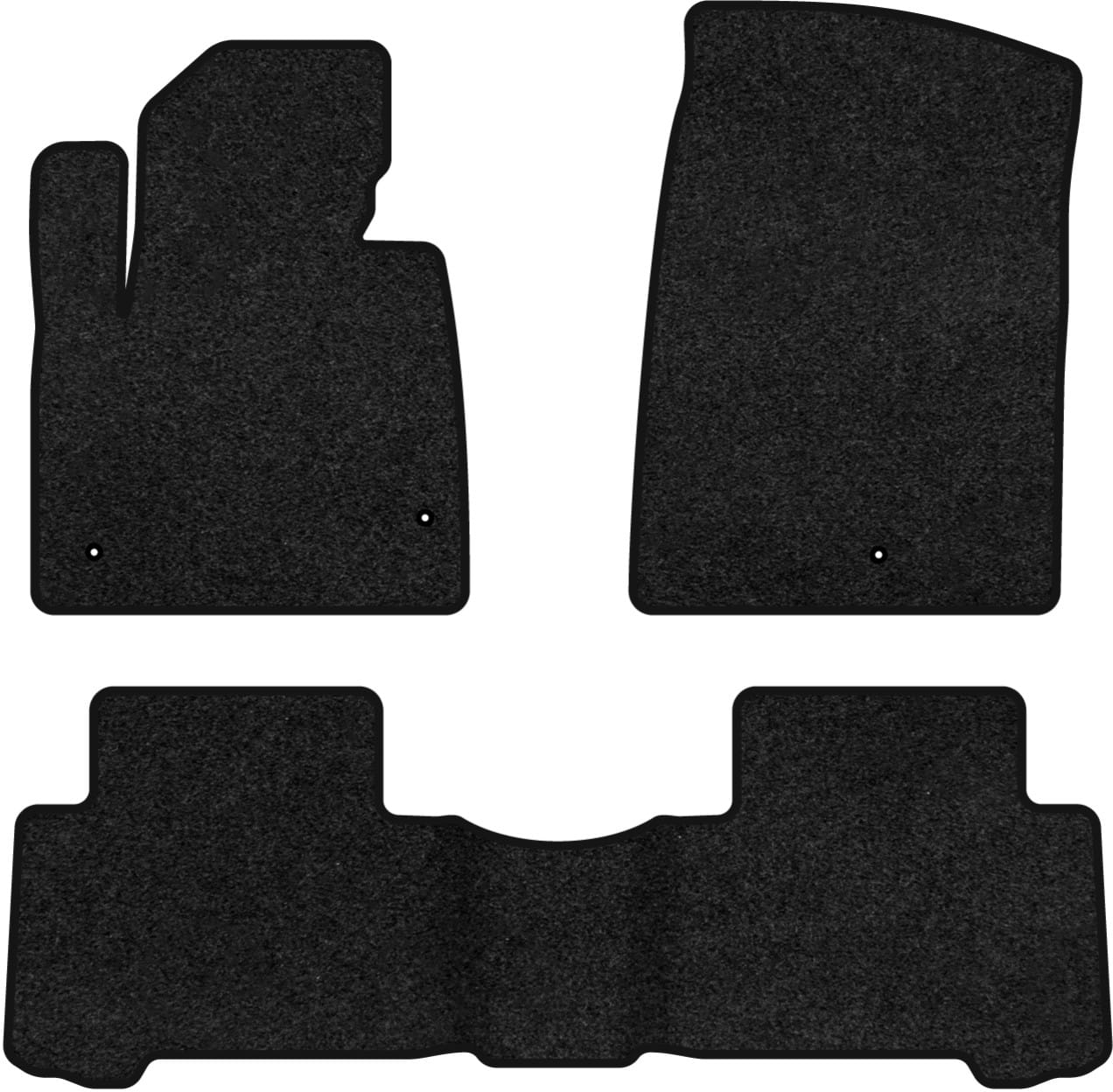 Коврики ворсовые в салон авто EVAtech Premium для Hyundai Grand Santa FE (NC) 7 seats 2012-2017 3 поколение SUV EU черный кант HY52584Z3LA3VPB