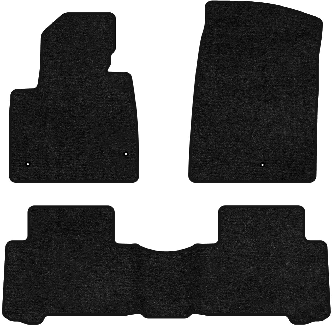 Коврики ворсовые в салон авто EVAtech Standard для Hyundai Grand Santa FE (NC) 7 seats 2012-2017 3 поколение SUV EU черный кант HY52584ZB3LA3VEB