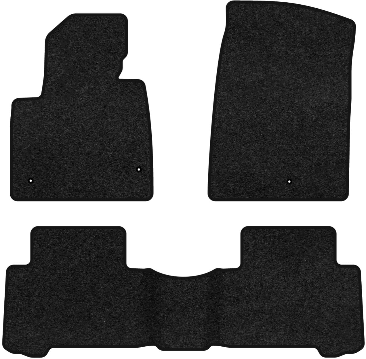 Коврики ворсовые в салон авто EVAtech Premium для Hyundai Grand Santa FE (NC) 7 seats 2012-2017 3 поколение SUV EU черный кант HY52584ZB3LA3VPB