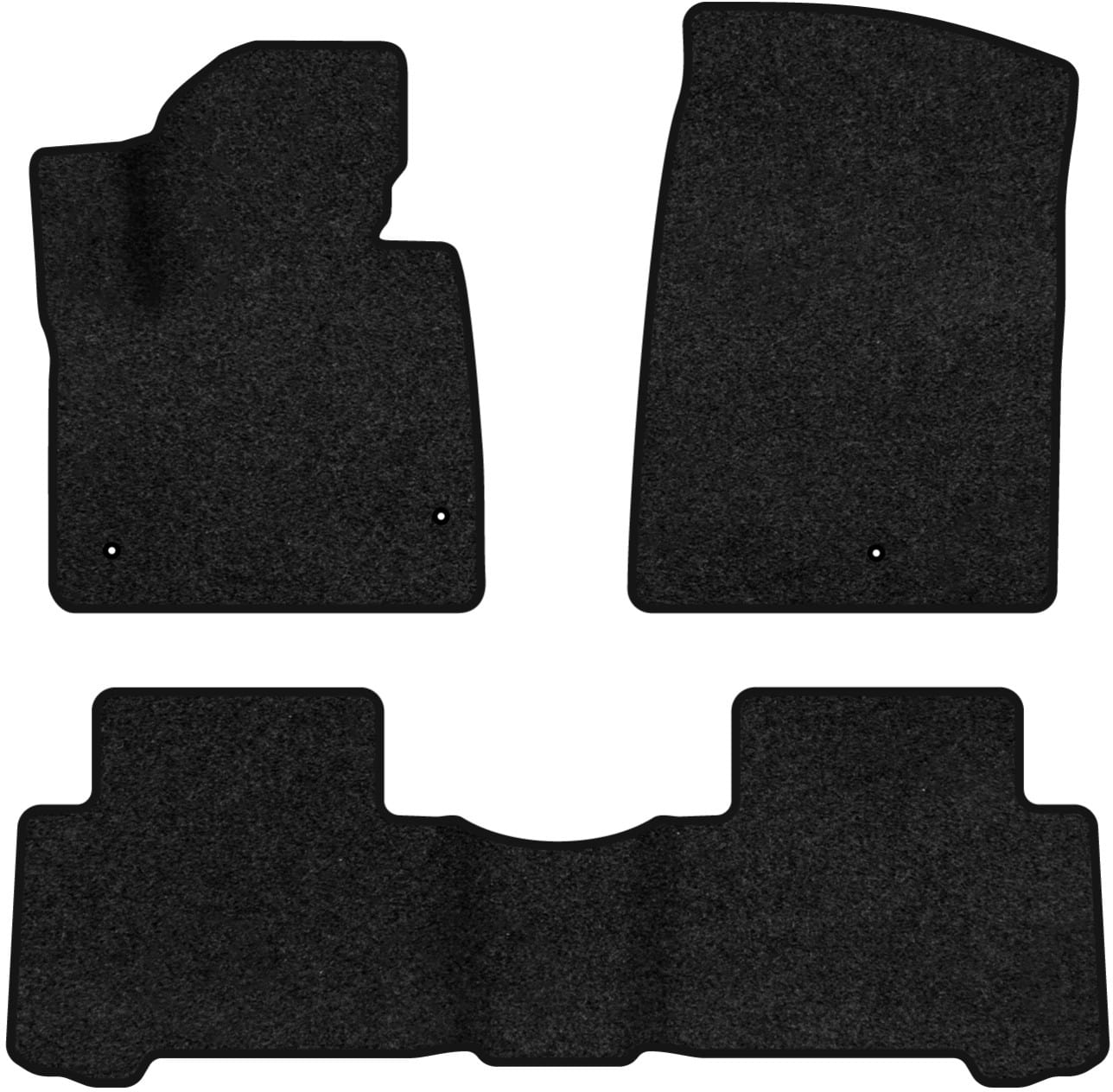 Коврики ворсовые в салон авто EVAtech Premium для Hyundai Grand Santa FE (NC) 7 seats 2012-2017 3 поколение SUV EU черный кант HY52584ZD3LA3VPB