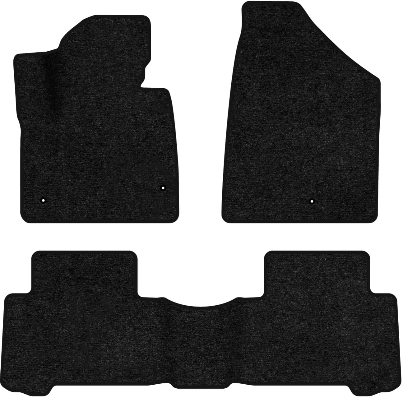 Коврики ворсовые в салон авто EVAtech Standard для Hyundai Grand Santa FE (NC) 7 seats 2012-2017 3 поколение SUV EU черный кант HY52584ZE3LA3VEB