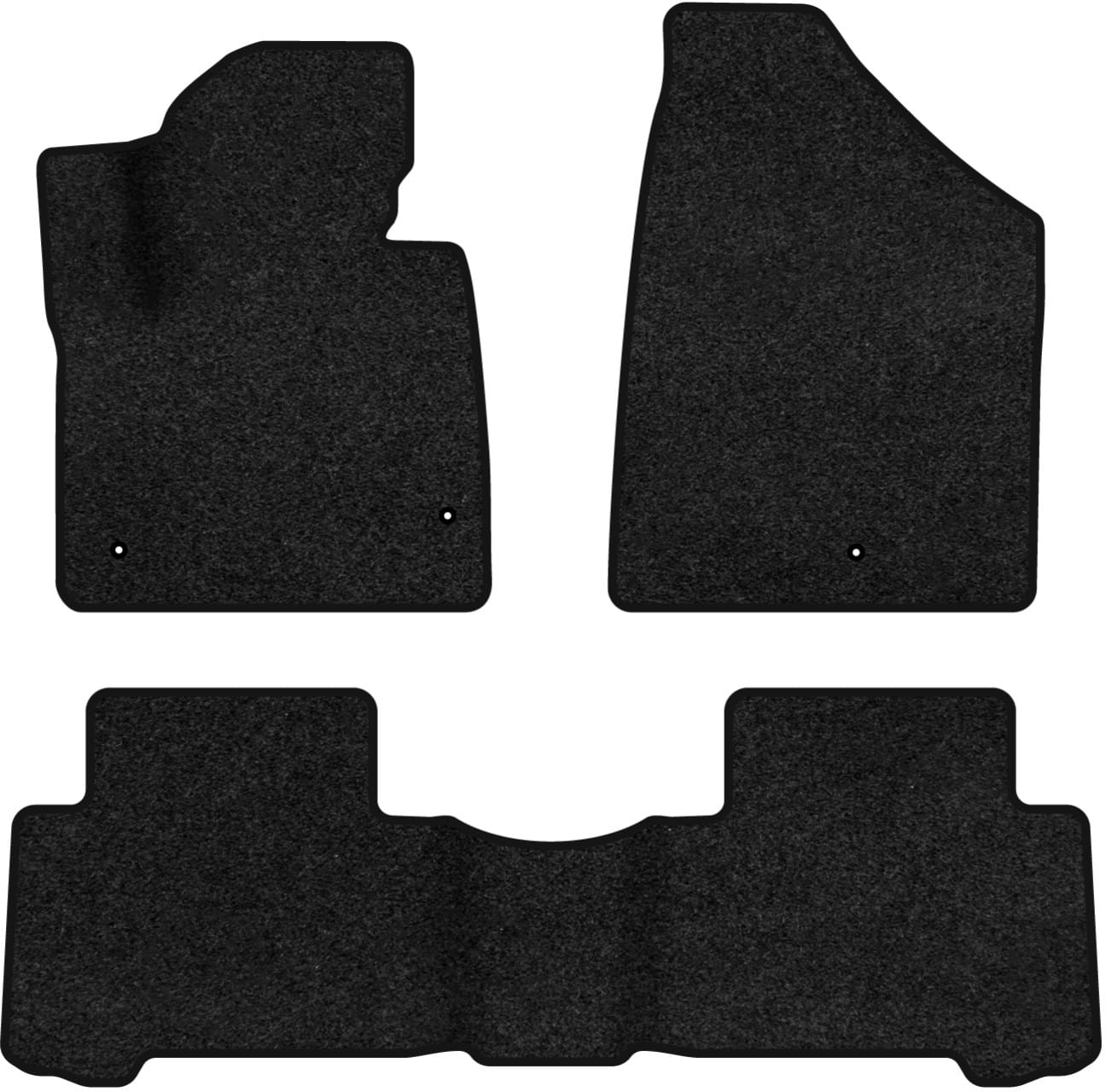 Коврики ворсовые в салон авто EVAtech Premium для Hyundai Grand Santa FE (NC) 7 seats 2012-2017 3 поколение SUV EU черный кант HY52584ZE3LA3VPB