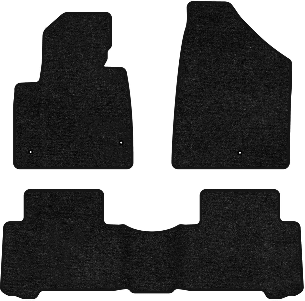 Коврики ворсовые в салон авто EVAtech Standard для Hyundai Grand Santa FE (NC) 7 seats 2012-2017 3 поколение SUV EU черный кант HY52584ZG3LA3VEB