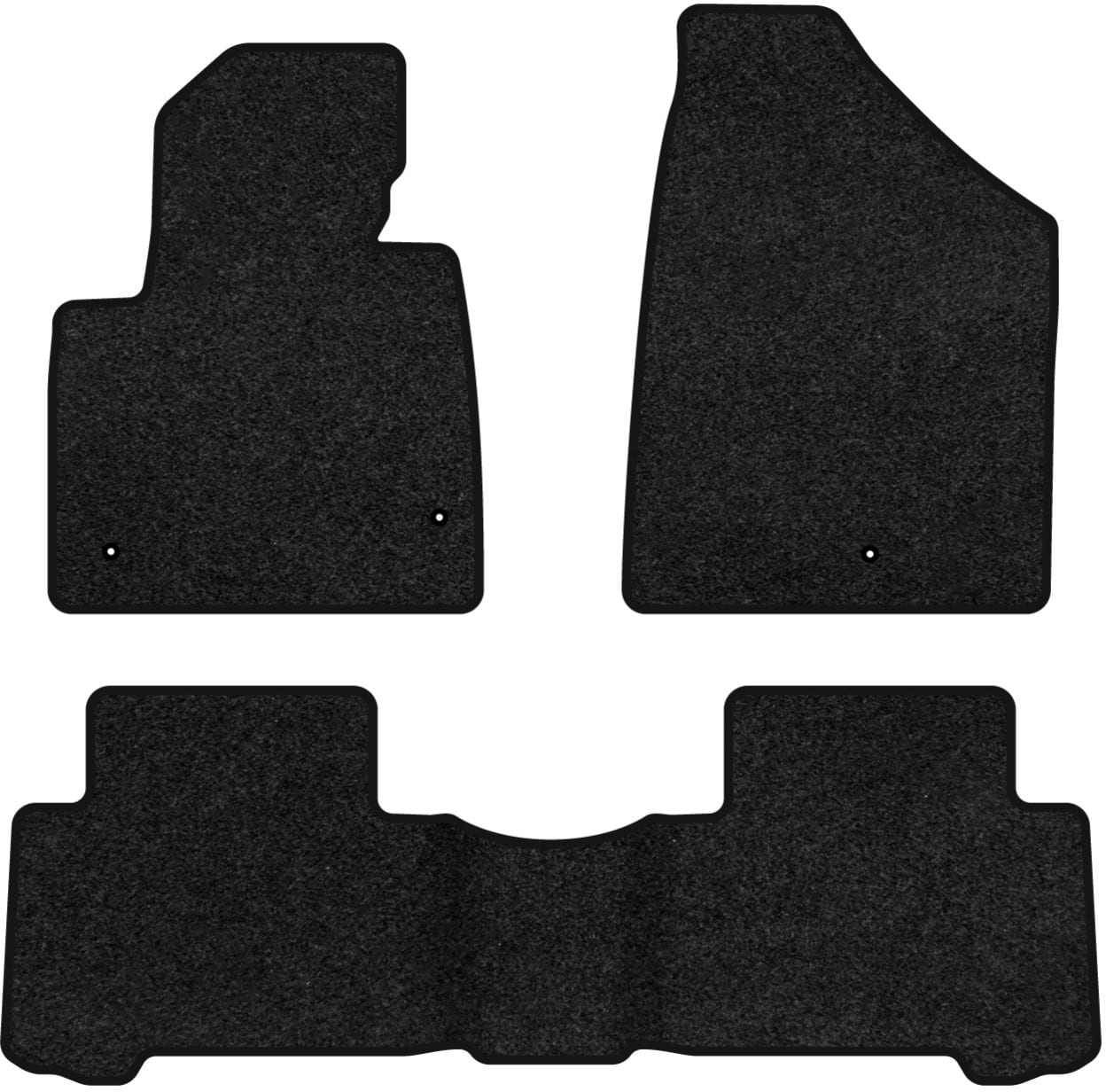 Коврики ворсовые в салон авто EVAtech Premium для Hyundai Grand Santa FE (NC) 7 seats 2012-2017 3 поколение SUV EU черный кант HY52584ZG3LA3VPB