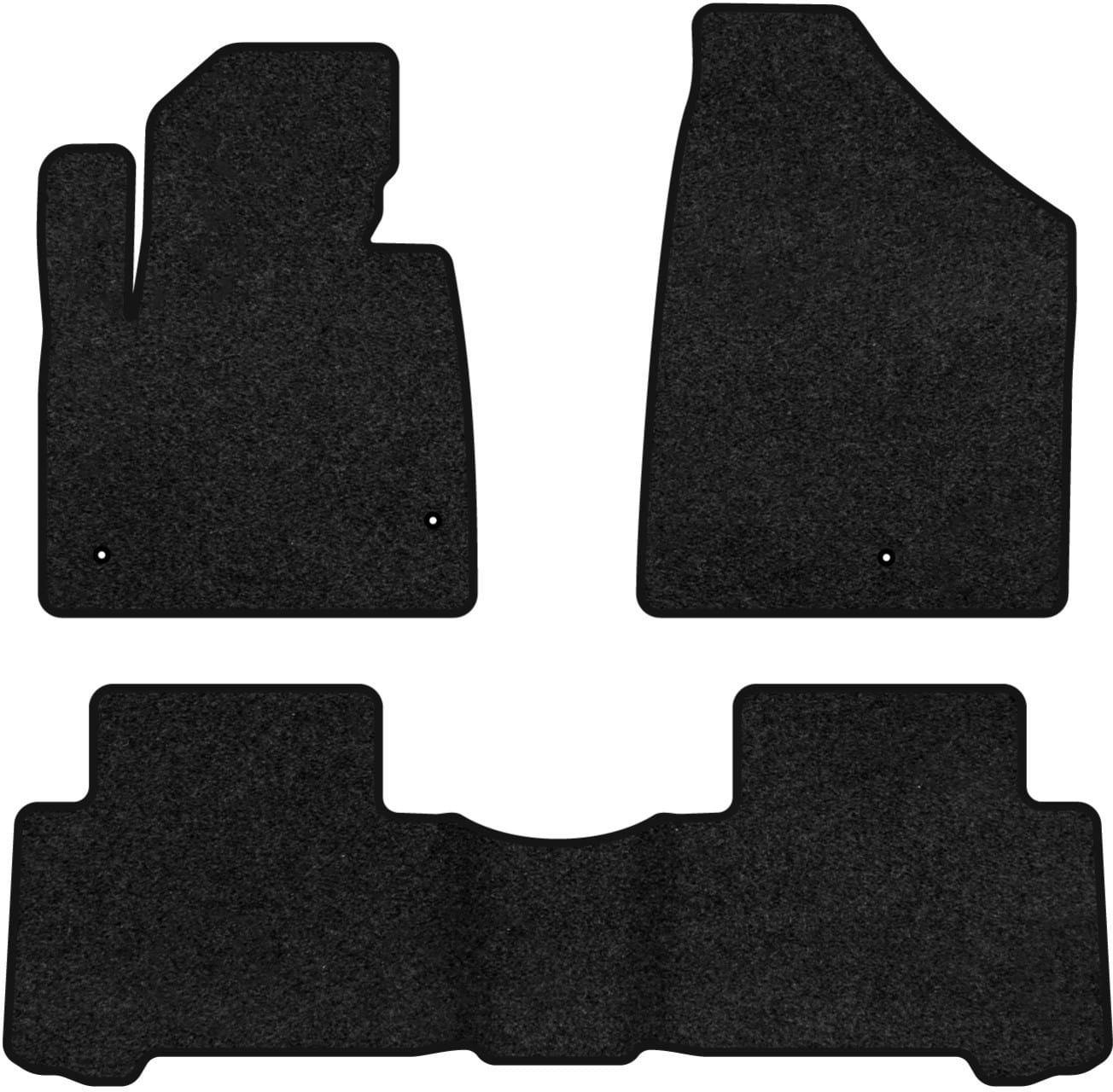 Коврики ворсовые в салон авто EVAtech Premium для Hyundai Grand Santa FE (NC) 7 seats 2012-2017 3 поколение SUV EU черный кант HY52584ZV3LA3VPB