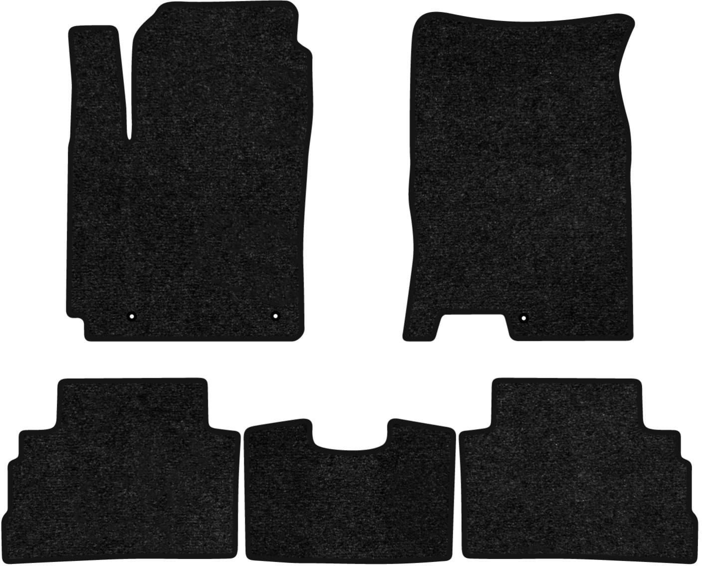 Коврики ворсовые в салон авто EVAtech Standard для Hyundai Kona Hybrid 2017-2023 1 поколение SUV USA черный кант HY53059C5LA3VEB