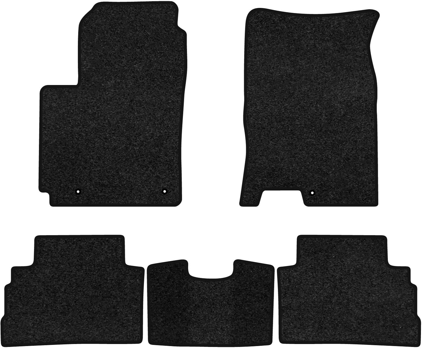 Коврики ворсовые в салон авто EVAtech Premium для Hyundai Kona Hybrid 2017-2023 1 поколение SUV USA черный кант HY53059CB5LA3VPB