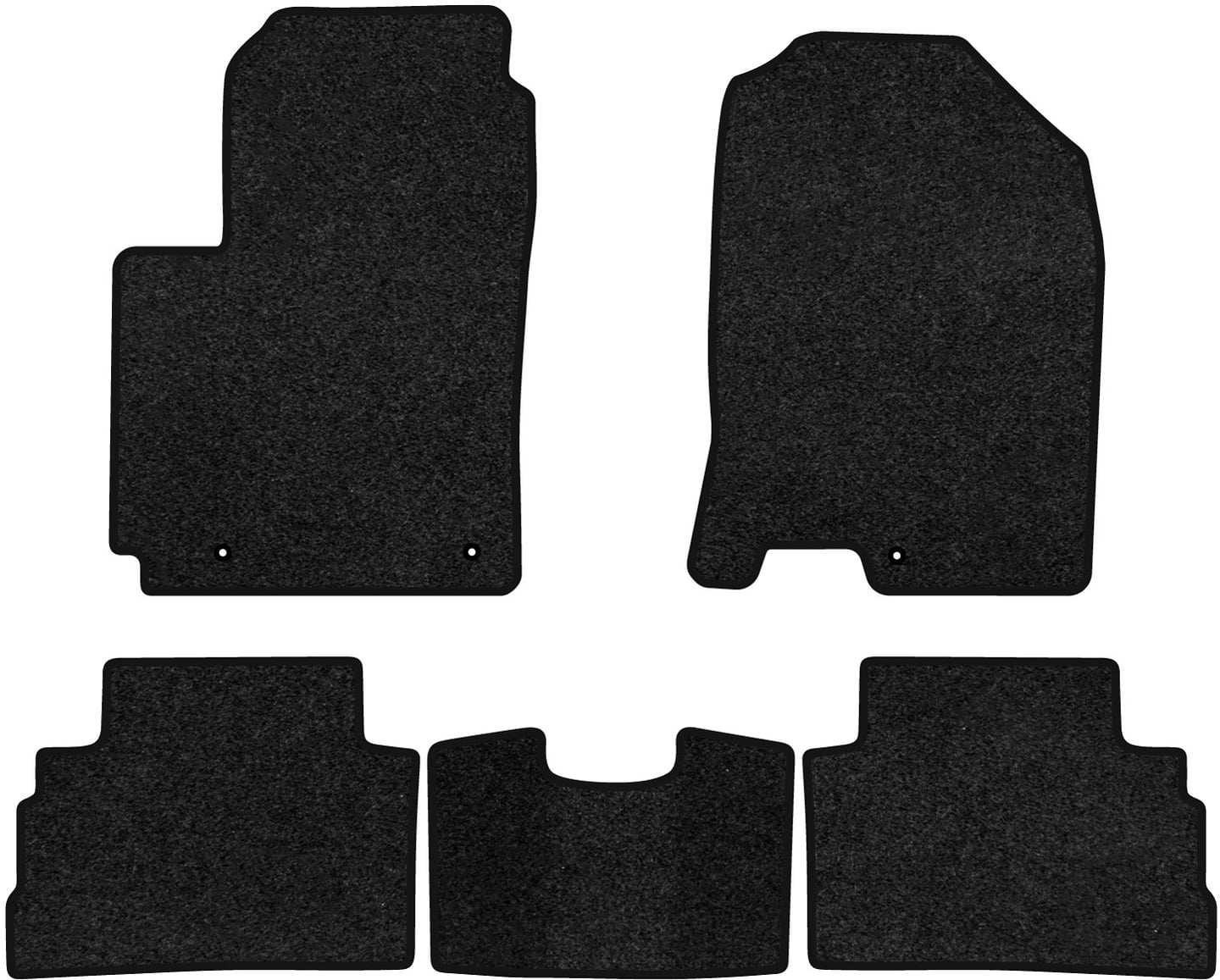 Коврики ворсовые в салон авто EVAtech Premium для Hyundai Kona Hybrid 2017-2023 1 поколение SUV USA черный кант HY53059CG5LA3VPB