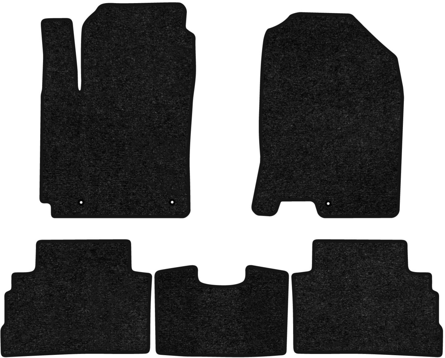 Коврики ворсовые в салон авто EVAtech Standard для Hyundai Kona Hybrid 2017-2023 1 поколение SUV USA черный кант HY53059CV5LA3VEB