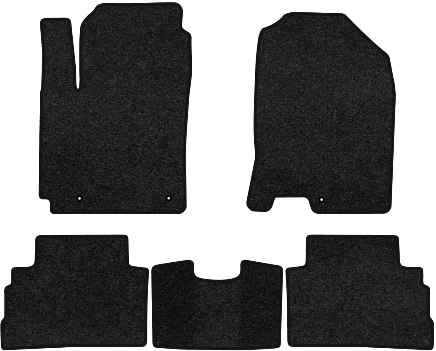 Коврики ворсовые в салон авто EVAtech Premium для Hyundai Kona Hybrid 2017-2023 1 поколение SUV USA черный кант HY53059CV5LA3VPB