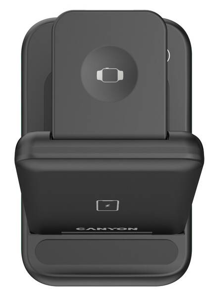 Фото - Бездротовий зарядний пристрій Canyon WS-304 3 в 1 QI Black (CNS-WCS304B)