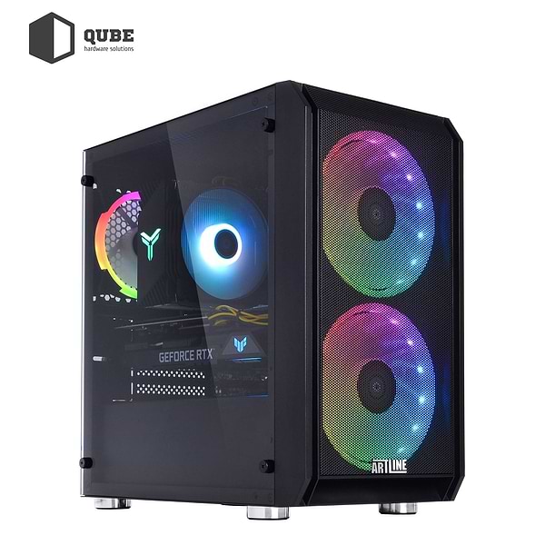 Фото - Системний блок QUBE QB i3 14100F RTX 4060 8GB NM 3242Win (i314100FRTX40608GBNM3242Win)