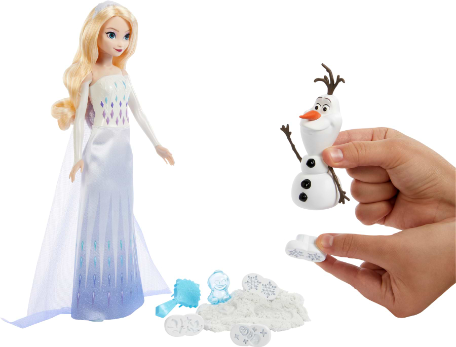 Модельная кукла Disney Frozen Эльза и Олафом "Лепим снежки" из м/ф "Ледяное сердце" (HYH10) - Фото 1