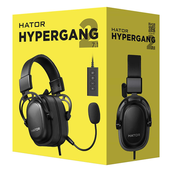 Фото - Уцінка - Гарнітура дротова ігрова Hator Hypergang 2 USB 7.1 Black (HTA-940)