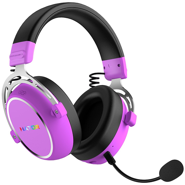 Фото - Гарнітура бездротова ігрова Hator HYPERGANG 3 Hi-Res (ESH52) Wireless Cyber Violet
