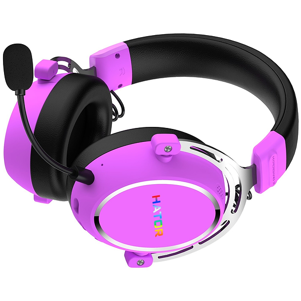 Фото - Гарнітура бездротова ігрова Hator HYPERGANG 3 Hi-Res (ESH52) Wireless Cyber Violet