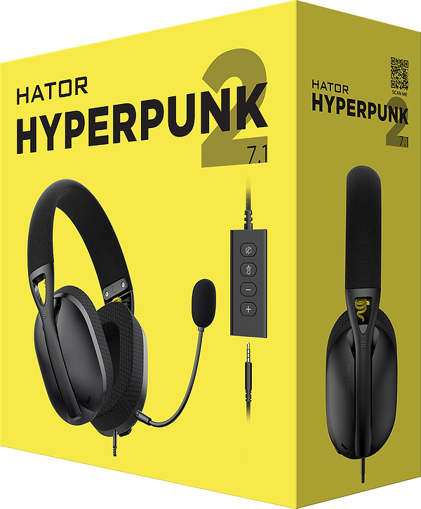 Фото - Гарнитура проводная игровая Hator Hyperpunk 2 USB 7.1 Black (HTA-845)