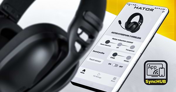 Фото - Гарнітура бездротова ігрова Hator Hyperpunk 3 Wireless Black (ESH15)
