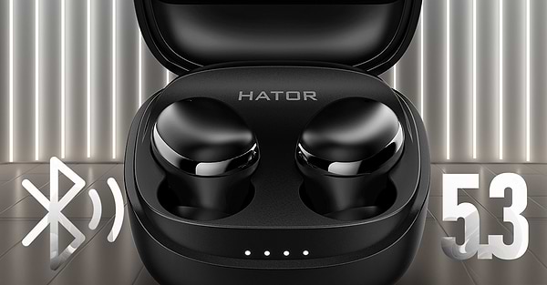 Фото - Навушники вкладиші бездротові TWS Hator Hyреrpunk Truedots HD Black (HTA-411)