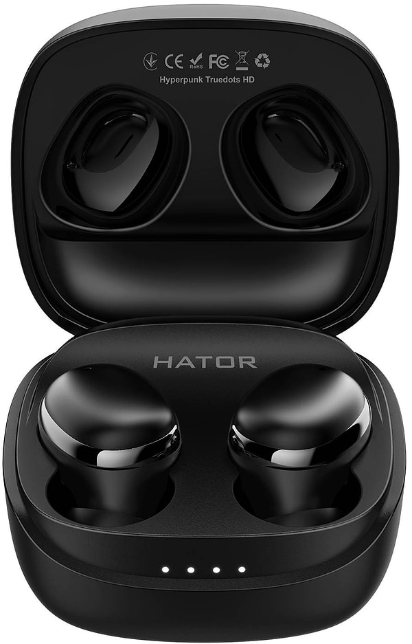 Фото - Навушники вкладиші бездротові TWS Hator Hyреrpunk Truedots HD Black (HTA-411)