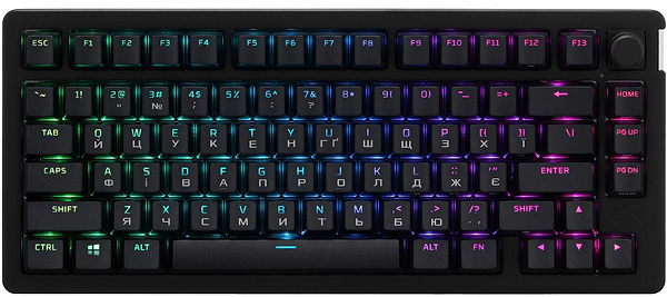 Фото - Клавиатура беспроводная игровая HyperX Alloy Rise 75 PBT HX Red Wireless (91Y91AA)