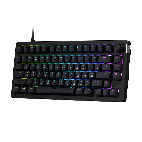 Фото - Клавиатура проводная игровая HyperX Alloy Rise 75 PBT HX Red USB Black (7G7A4AA)
