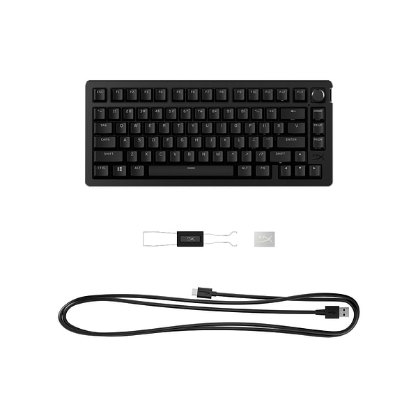 Фото - Клавиатура проводная игровая HyperX Alloy Rise 75 PBT HX Red USB Black (7G7A4AA)