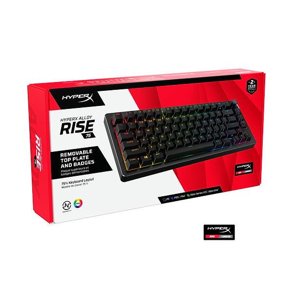 Фото - Клавиатура проводная игровая HyperX Alloy Rise 75 PBT HX Red USB Black (7G7A4AA)