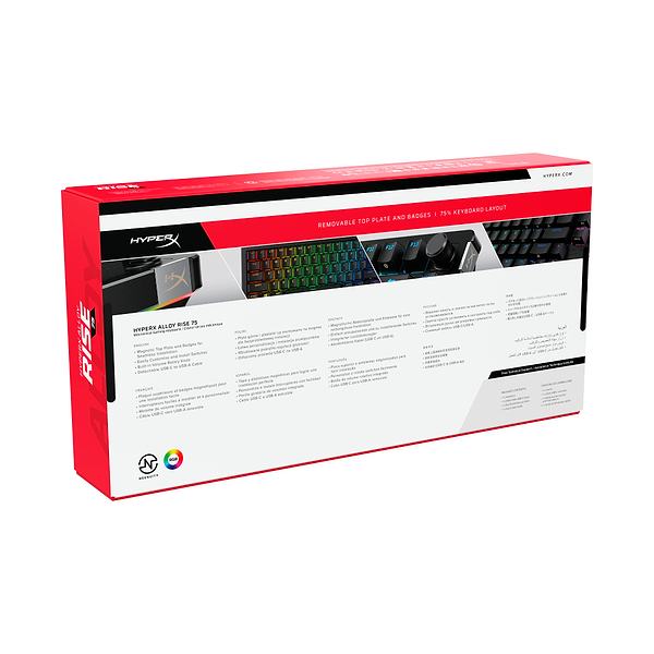 Фото - Клавиатура проводная игровая HyperX Alloy Rise 75 PBT HX Red USB Black (7G7A4AA)