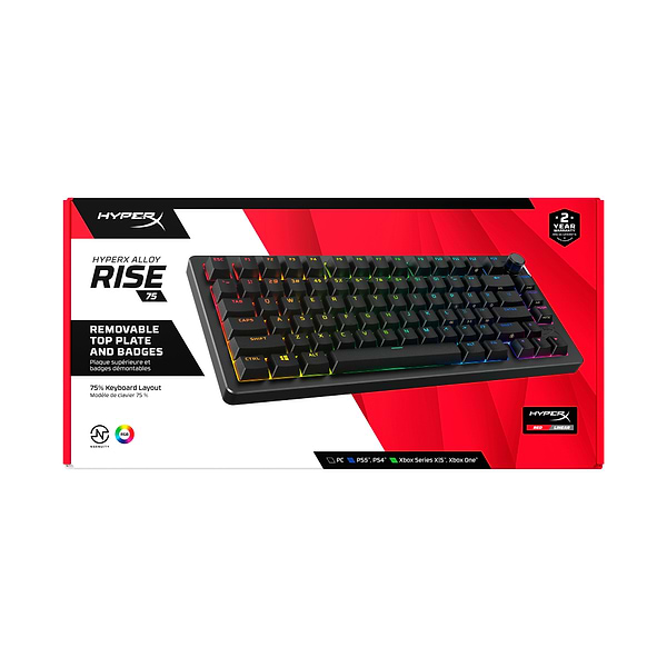 Фото - Клавиатура проводная игровая HyperX Alloy Rise 75 PBT HX Red USB Black (7G7A4AA)