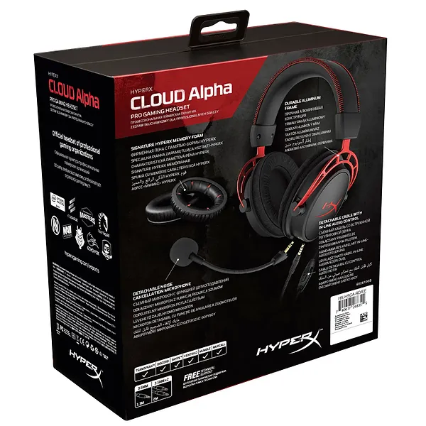 Фото - Гарнитура проводная игровая HyperX Cloud Alpha (HX-HSCA-RD/EE)