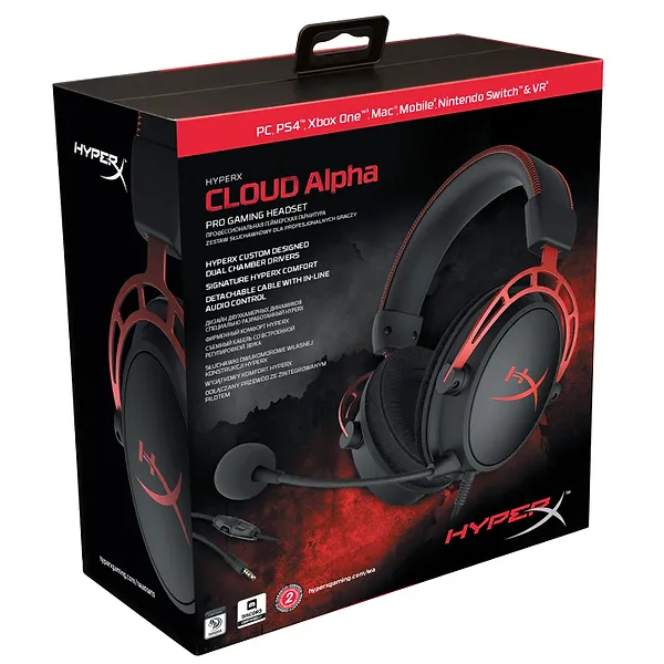 Фото - Гарнитура проводная игровая HyperX Cloud Alpha (HX-HSCA-RD/EE)