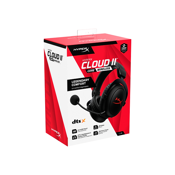 Фото - Гарнитура беспроводная игровая HyperX Cloud II Core Wireless Black (6Y2G8AA)