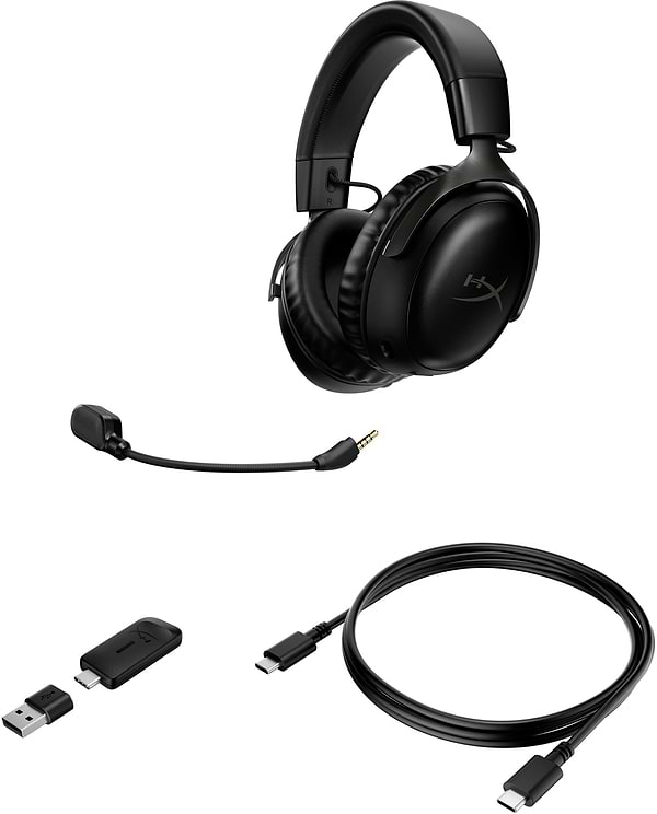 Фото - Гарнітура бездротова ігрова HyperX Cloud III Wireless Black (77Z45AA)