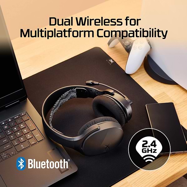 Фото - Гарнітура бездротова ігрова HyperX Cloud Jet Black (AJ0T1AA)