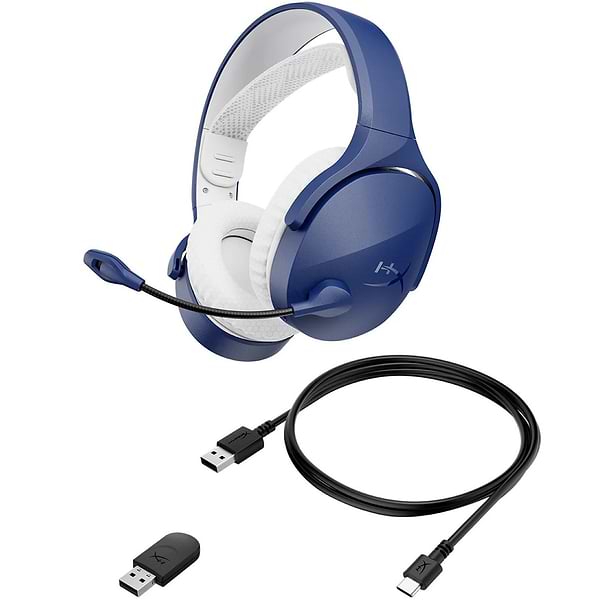 Фото - Гарнітура бездротова ігрова HyperX Cloud Jet Wireless Light Blue (AM7A0AA)