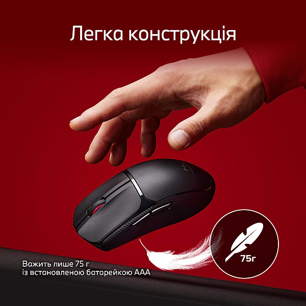 Фото - Мышь беспроводная игровая HyperX Pulsefire Fuse Black (A1KY6AA)