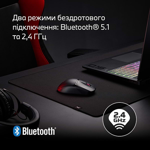 Фото - Мышь беспроводная игровая HyperX Pulsefire Fuse Black (A1KY6AA)