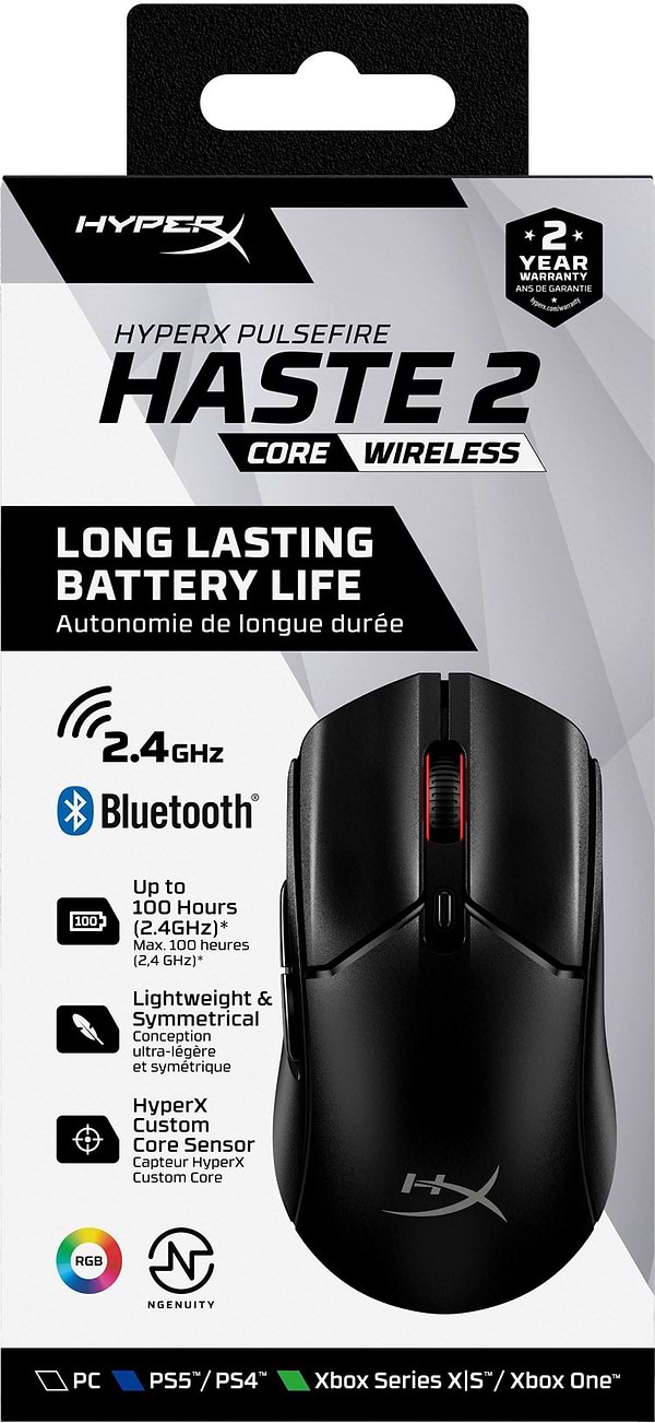 Фото - Мышь беспроводная игровая HyperX Pulsefire Haste 2  Core Wireless Black (8R2E6AA)