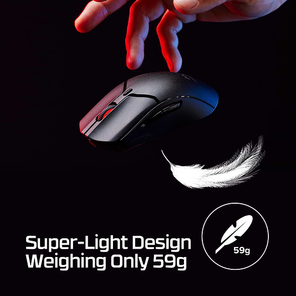 Фото - Миша бездротова ігрова HyperX Pulsefire Haste 2 Mini Wireless Black (7D388AA)