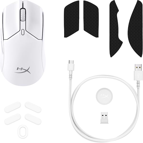 Фото - Мышь беспроводная игровая HyperX Pulsefire Haste 2 Mini Wireless White (7D389AA)
