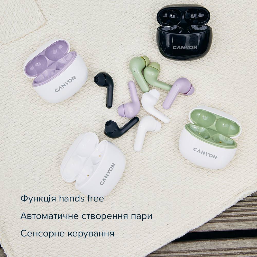 Фото - Наушники вкладыши беспроводные TWS Canyon TWS-5 (CNS-TWS5W) White