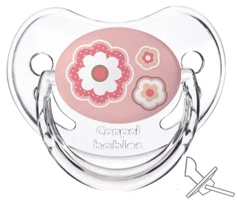 Фото - Анатомічна пустушка Canpol babies Newborn baby силіконова 18+ міс. рожеві квіти, 1 шт. (22/567_pin)