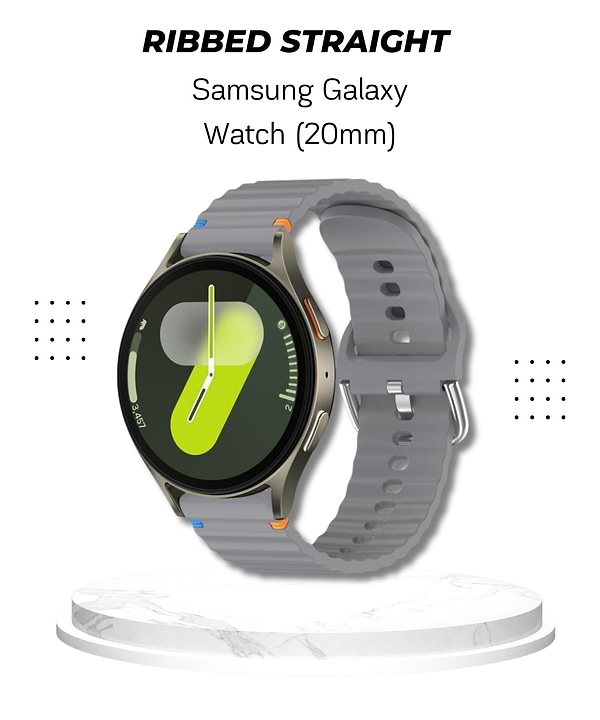 Фото - Ремешок для смарт-часов BeCover Ribbed Straight 20mm for Samsung Galaxy Watch 7 (40/44mm)/7 FE/6/6 Classic/5/5 Pro/4/4 Classic (714845)