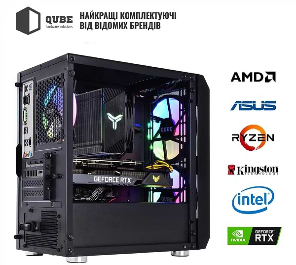 Фото - Системный блок QUBE QB i5 14400F RTX 5060 Ti 16GB NM 321020 (i514400FRTX5060TI16GBNM321020)