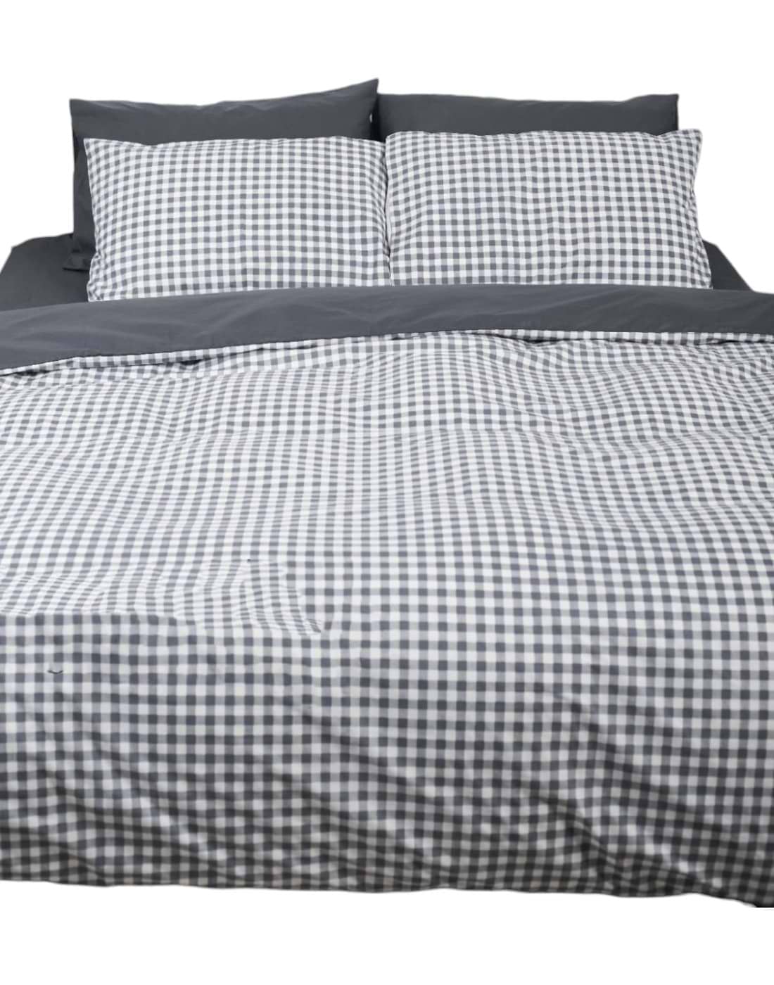 Комплект постельного белья Moon&Star 160х220х2 нав. 4х70х70 Gray Square Ranforce Elite (MS-820000034) - Фото 1